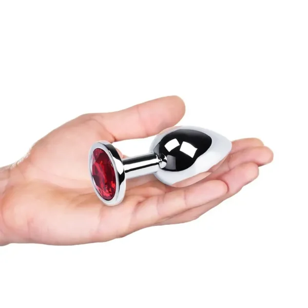 JUIIETTE Plug anal acier diamant rouge