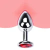 JUIIETTE Plug anal acier diamant rouge