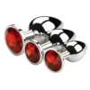JUIIETTE Plug anal acier diamant rouge