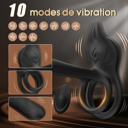 4 Grégori-Vibrateur à anneau pénien 3 en 1