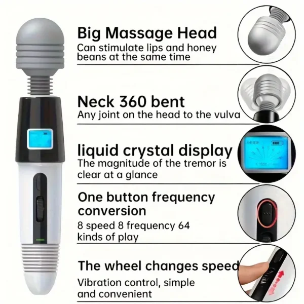 6 CHARLOTTE Vibrateur AV avec Écran LCD