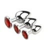JUIIETTE Plug anal acier diamant rouge