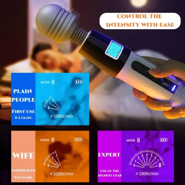 8 CHARLOTTE Vibrateur AV avec Écran LCD