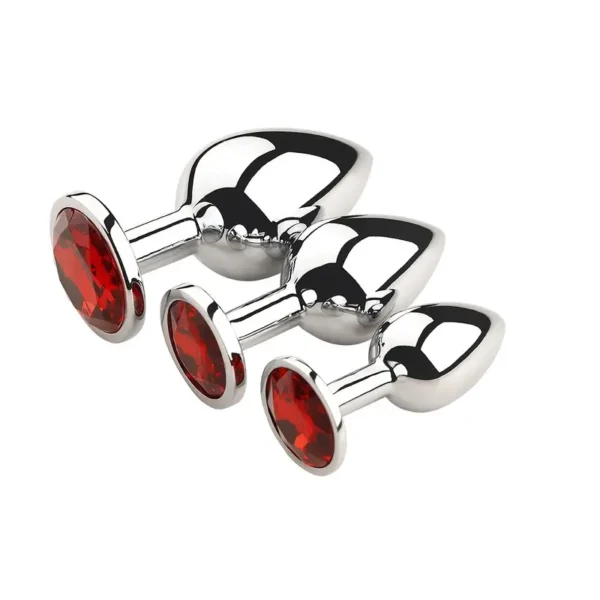JUIIETTE Plug anal acier diamant rouge