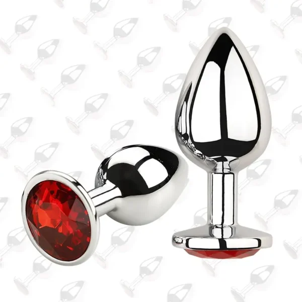 JUIIETTE Plug anal acier diamant rouge