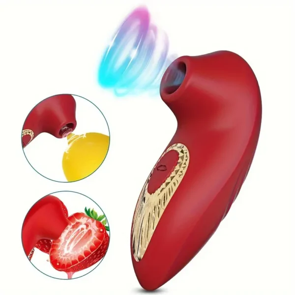 rouge ALICE Vibromasseur rouge en Silicone